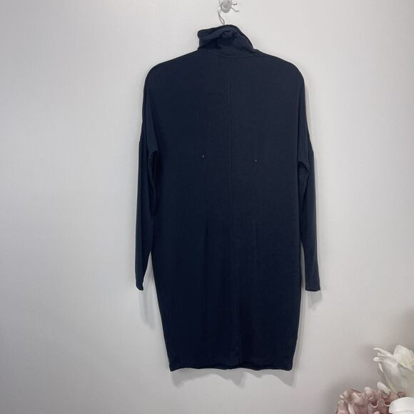 Kit & Ace Doublestacked Turtleneck Dress Laidback Brushed Navy Size 6 Pullover - Picture 5 of 7